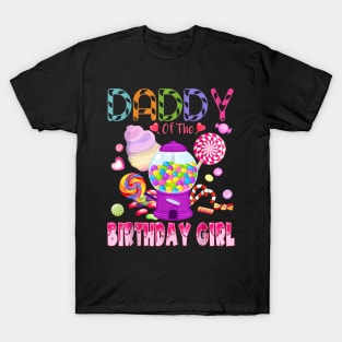 Daddy Of The Birthday Gifts Girl Candyland Candy Birthday T-Shirt